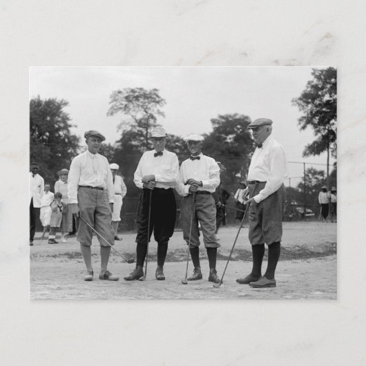 President Harding Golf Foursome, jaren 20 Briefkaart (Voorkant)