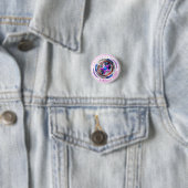 President Harris/Walz Pink Stamp Medallion Ronde Button 3,2 Cm (In situ)