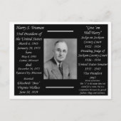President Harry Truman Briefkaart (Voorkant)