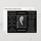 President Herbert Hoover Briefkaart (Voorkant / Achterkant)