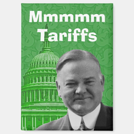 President Herbert Hoover Tarieven Magneet (Voorkant)