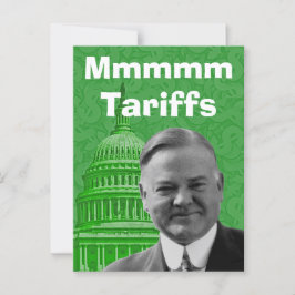 President Herbert Hoover Tariffs Briefkaart