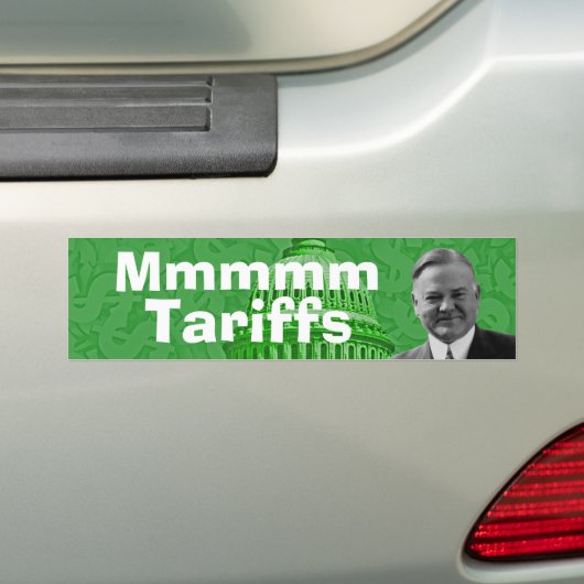 President Herbert Hoover Tariffs Bumpersticker (Op auto)