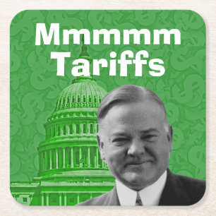 President Herbert Hoover Tariffs Kartonnen Onderzetters