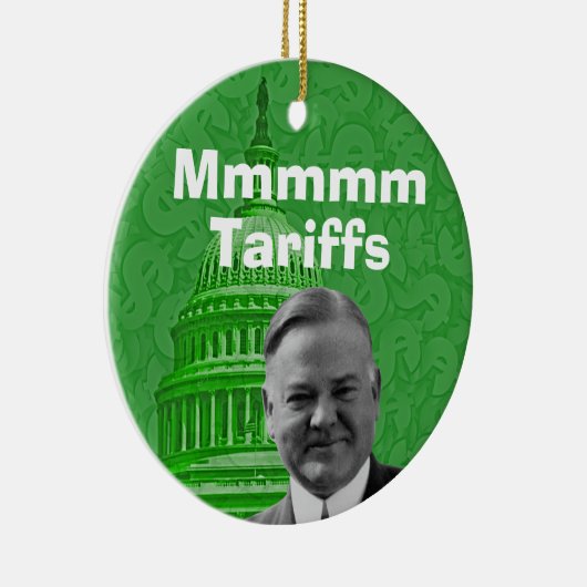 President Herbert Hoover Tariffs Keramisch Ornament (Rechts)