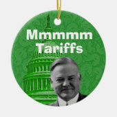 President Herbert Hoover Tariffs Keramisch Ornament (Voorkant)