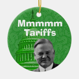 President Herbert Hoover Tariffs Keramisch Ornament