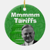 President Herbert Hoover Tariffs Keramisch Ornament (Achterkant)