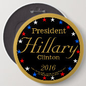 President Hillary Clinton 2016 Grassrootsdesigns4u Ronde Button 6,0 Cm (Voorkant /achterkant)