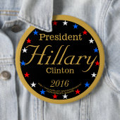 President Hillary Clinton 2016 Grassrootsdesigns4u Ronde Button 6,0 Cm (In situ)