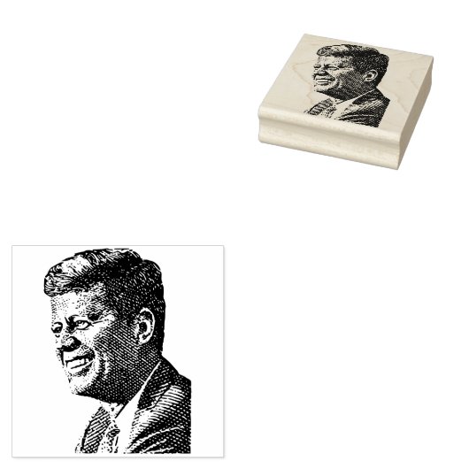 President J.F. Kennedy Rubberstempel (Gestempeld)