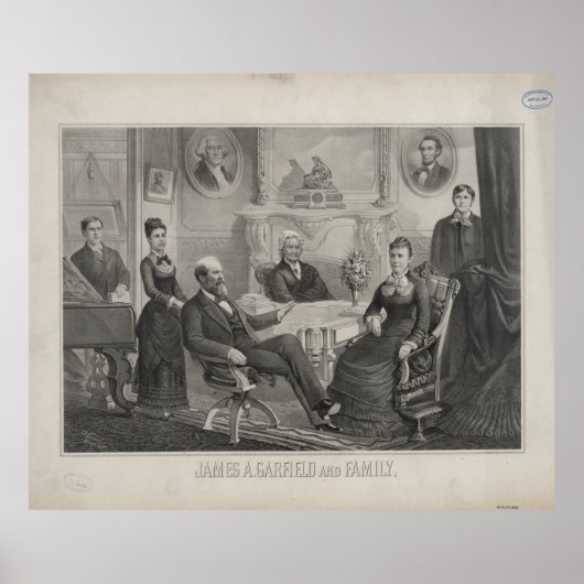 PRESIDENT JAMES ABRAM GARFIELD en familie Poster (Voorkant)