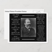 President James Garfield Briefkaart (Voorkant / Achterkant)