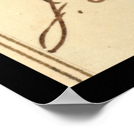 President James Garfield Ondertekende Kaart 1861 Poster (Hoek)