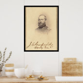 President James Garfield Ondertekende Kaart 1861 Poster (Keuken)