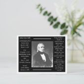 President James K Polk Briefkaart (Staand voorkant)