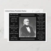 President James K Polk Briefkaart (Voorkant / Achterkant)
