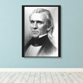 President James K. Polk, c_America Grows_Afbeeldin Canvas Afdruk (Insitu (Houten vloer))