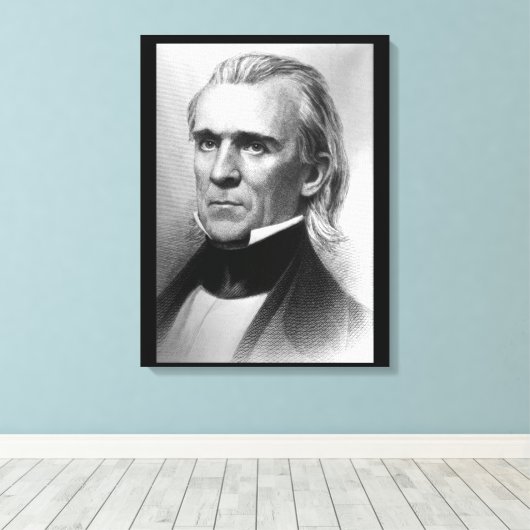 President James K. Polk, c_America Grows_Afbeeldin Canvas Afdruk (Insitu (Houten vloer))