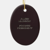 President James Madison Ornament (Achterkant)