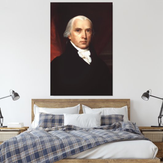 President James Madison Portret van John Vanderlyn Canvas Afdruk (Insitu (Slaapkamer))