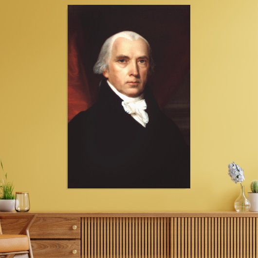 President James Madison Portret van John Vanderlyn Canvas Afdruk (Insitu (Woonkamer))