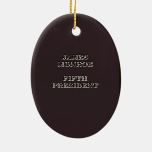 President James Monroe Ornament (Achterkant)