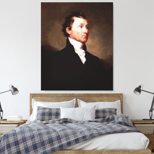 President JAMES MONROE Portret van Samuel Morse Canvas Afdruk (Insitu (Slaapkamer))