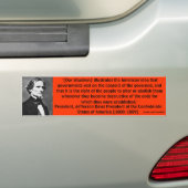 President Jefferson Davis Bumper 7 Bumpersticker (Op auto)