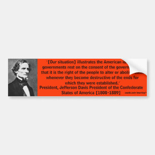 President Jefferson Davis Bumper 7 Bumpersticker