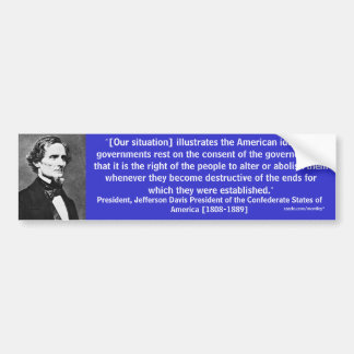 President Jefferson Davis Bumper 8 Bumpersticker