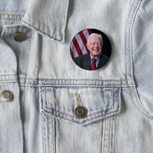 President Jimmy Carter Smiling Ronde Button 5,7 Cm (In situ)
