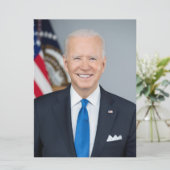 President Joe Biden 2021 Portret groot Briefkaart (Staand voorkant)