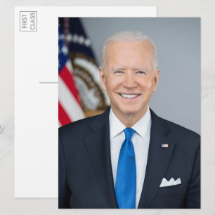 President Joe Biden 2021 Portret groot Briefkaart