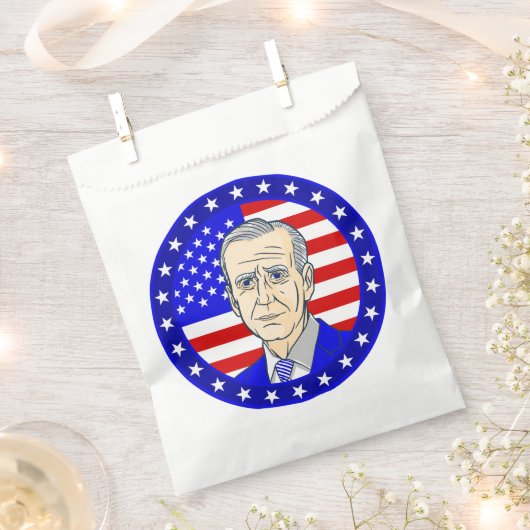 president Joe Biden Amerikaanse vlag Bedankzakje (Geknipt)