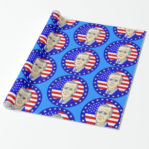 president Joe Biden Amerikaanse vlag Cadeaupapier