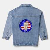 president Joe Biden Amerikaanse vlag Denim Jacket (Achterkant)
