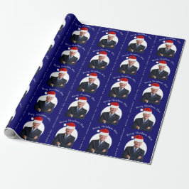 President Joe Biden en Santa Hat Cadeaupapier