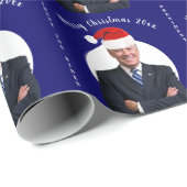 President Joe Biden en Santa Hat Cadeaupapier (Rol Hoek)