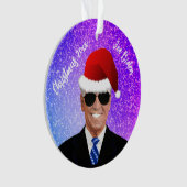President Joe Biden en Santa Hat Ornament (voorkant)