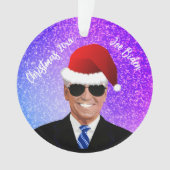 President Joe Biden en Santa Hat Ornament (voorkant)