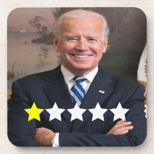 President Joe Biden Goedkeuringsbeoordeling Bier Onderzetter