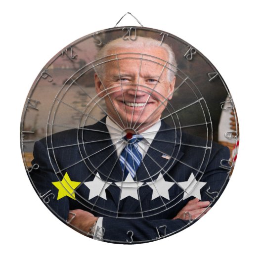 President Joe Biden Goedkeuringsbeoordeling Dartbord (Voorkant)