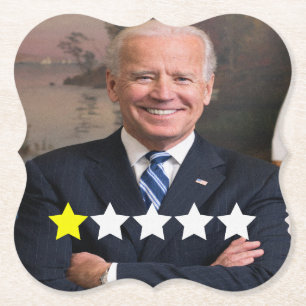 President Joe Biden Goedkeuringsbeoordeling Kartonnen Onderzetters