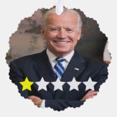President Joe Biden Goedkeuringsbeoordeling Ornament Kaart (Achterkant)