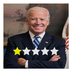 President Joe Biden Goedkeuringsbeoordeling Perfect Poster