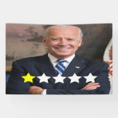 President Joe Biden Goedkeuringsbeoordeling Spandoek (Horizontaal)