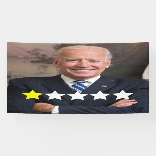 President Joe Biden Goedkeuringsbeoordeling Spandoek (Horizontaal)