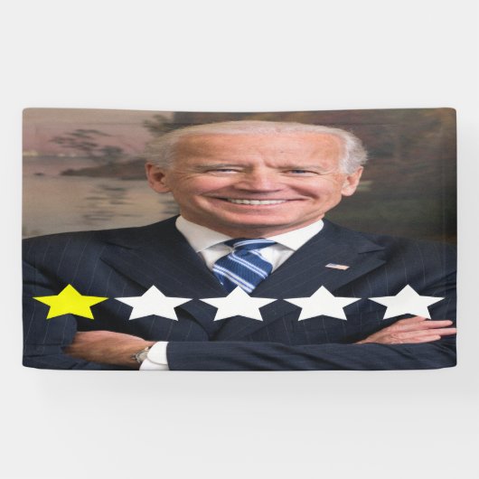 President Joe Biden Goedkeuringsbeoordeling Spandoek (Horizontaal)