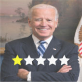 President Joe Biden Goedkeuringsbeoordeling Sticker (Voorkant)